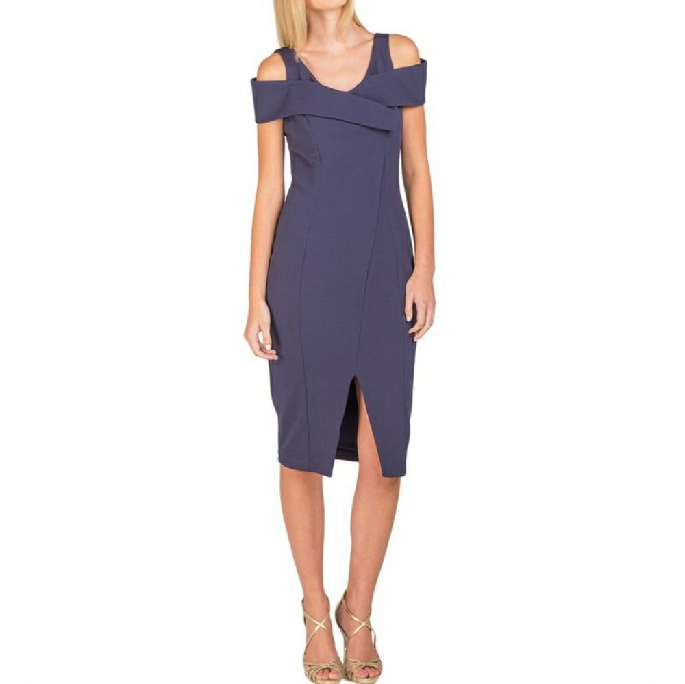 Badgley Mischka Sheath Dress Blue Size 10 New